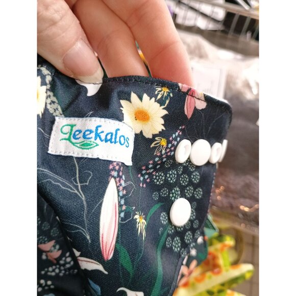 Leekalos Hawaiian Floral Print Reusable Cloth Diaper Covers Set Of 2 With Adjust - Picture 8 of 8